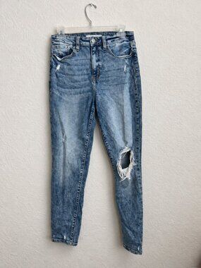 Willow + Root The Mom Fit Size 28 Distressed High Rise Jeans.   (A)